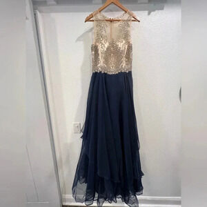 Alyce Paris dress, sz 12 altered~a 10. Beautiful crystals & navy skirt! …